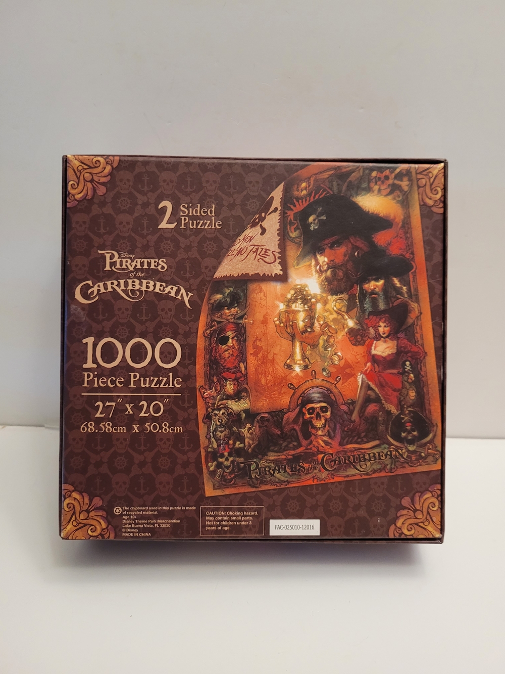 Disney Parks Pirates of the Caribbean 2 Sided Puzzle 1000 Pieces